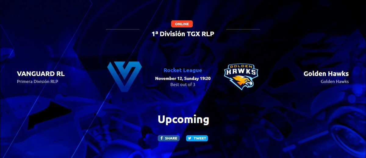 Vanguard_eClub's tweet photo. Ayer nos quedamos con ganas de más #RocketLeague. Por suerte, hoy vuelve a tocar @RocketLigaPro.

🆚@GoldenHawks_ 
🗓️19:20h
📺https://t.co/PtXlx510oS
➡️https://t.co/aWMKSA2S37 https://t.co/6qwzGwPKqR