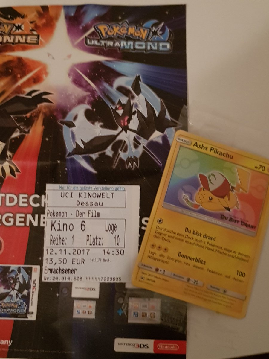 neelix95's tweet photo. Gerade im Kino Pokemon geschaut. War echt klasse Nostalgie pur#PokemonDuBistDran https://t.co/dIlI78FyyO