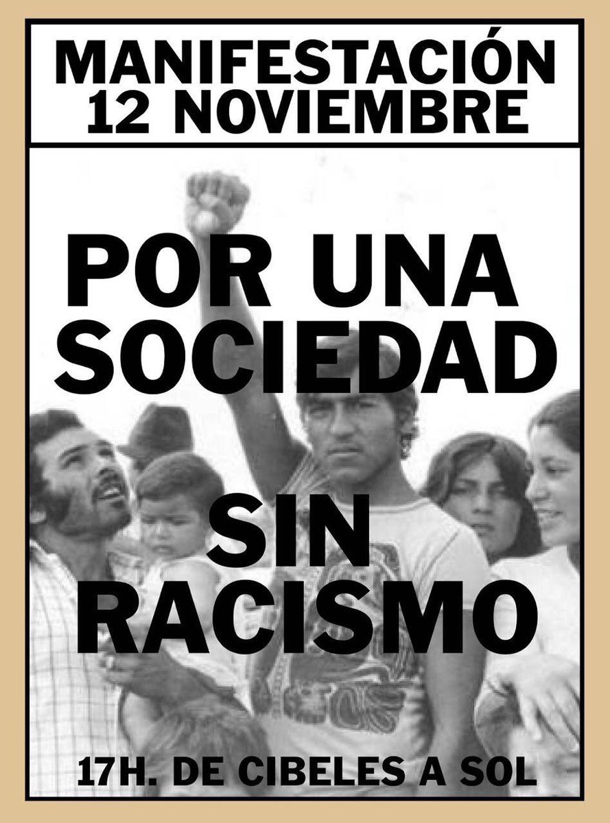 PabloIglesias's tweet photo. Por una sociedad sin racismo. No podré estar, pero mi apoyo a la concentración de esta tarde en Madrid. Acudid si podéis 👇 https://t.co/QcpnYaupUl