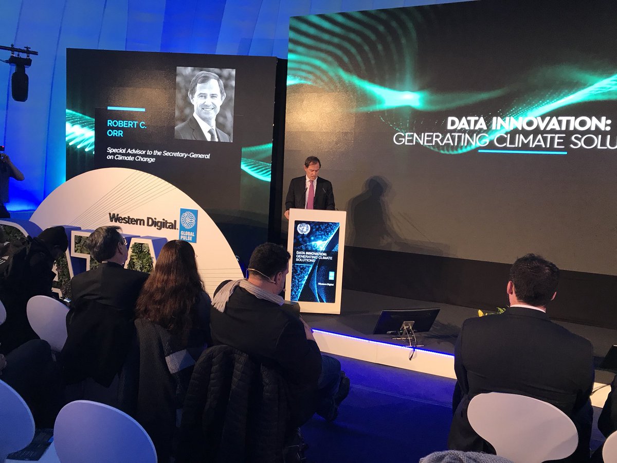 wd_corporation's tweet photo. #Dataforclimateaction is only the first step. We have only begun to understand how #bigdata can affect policy problems. -Robert Orr #cop23 https://t.co/9FBfyBudI4