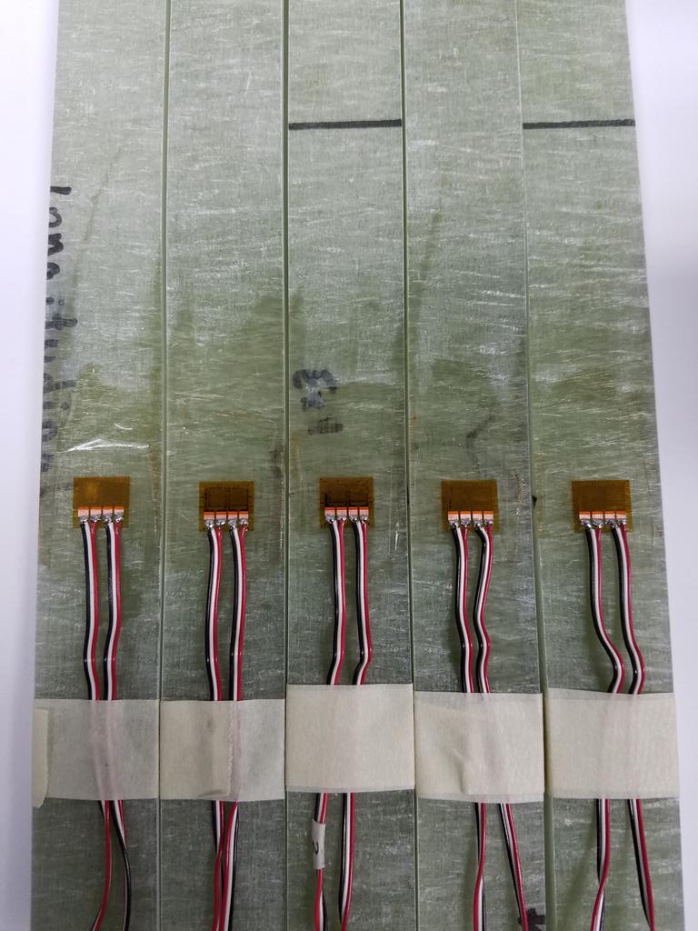 Poisson's ratio testing on composites using Micro-measurememts CEA-06-125UT-350.  Importance of strain gages when precision matters!  #MMqualityatwork!