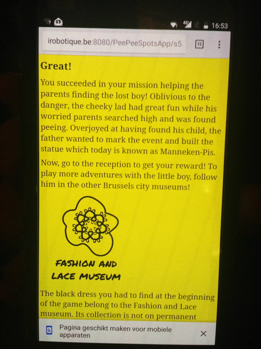whiap's tweet photo. We have our first winners of our game ! #museomix #peepeeboy #museomixbe https://t.co/Cn7UyY2T6L