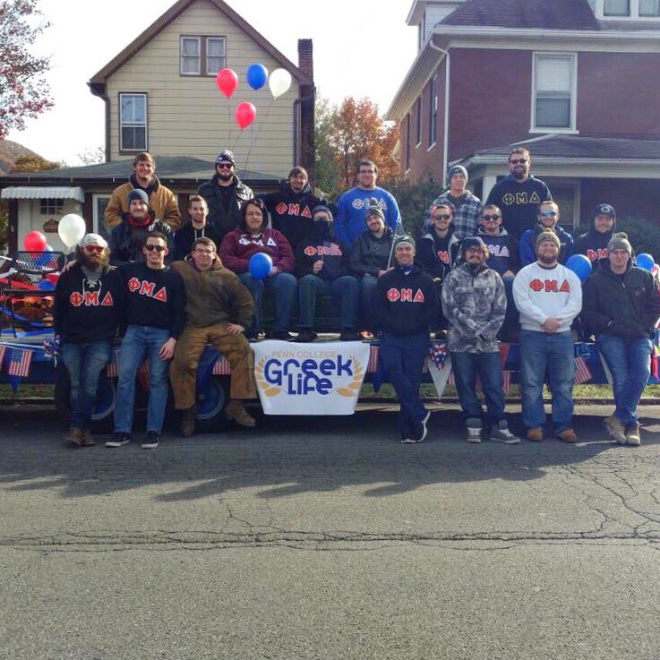 PhiMuDeltaPCT's tweet photo. In honor and rememberence of our Veterans Penn College Greek Life put together a float for the annual South Williamsport Veterans Day Parade https://t.co/swt96s6a0J