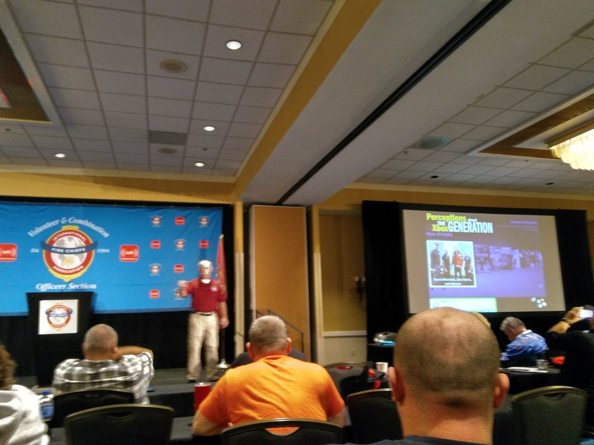 IAFC_VCOS's tweet photo. Tiger Schmittendorf is discussing perceptions about the Xbox generation. #Sun2017 https://t.co/ES34cQyjPB