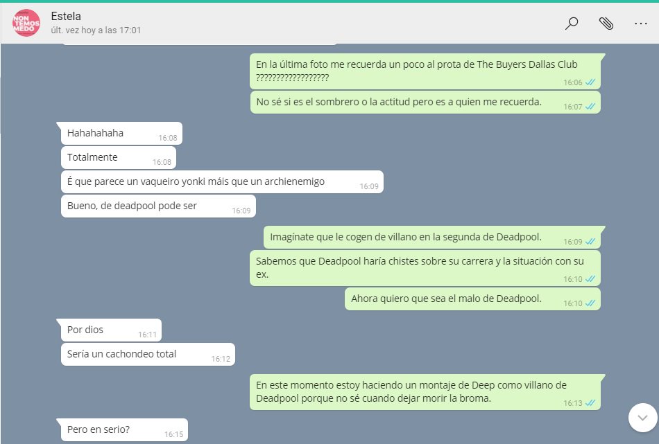 Artemissa97's tweet image. Sólo yo puedo empezar burlándome de fotos de Johnny Deep con @estela_malvido y acabar haciendo esto. #Deeppool