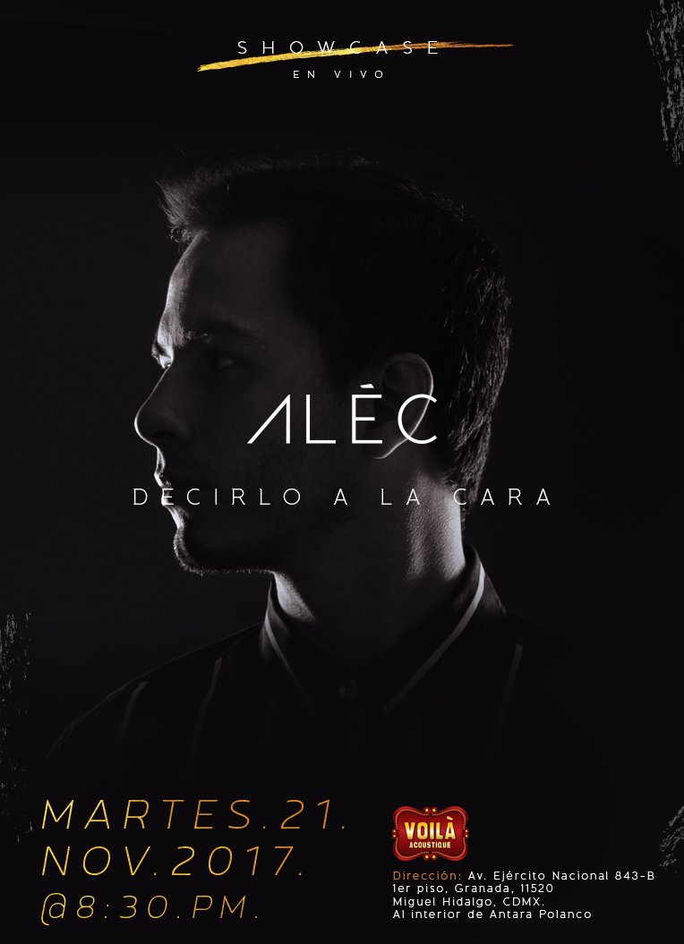 AlecMusicMx's tweet photo. El martes 21 voy a #DecirloALaCara en @voila_antara, ¡acompáñame! https://t.co/wKHgfvdqZ1