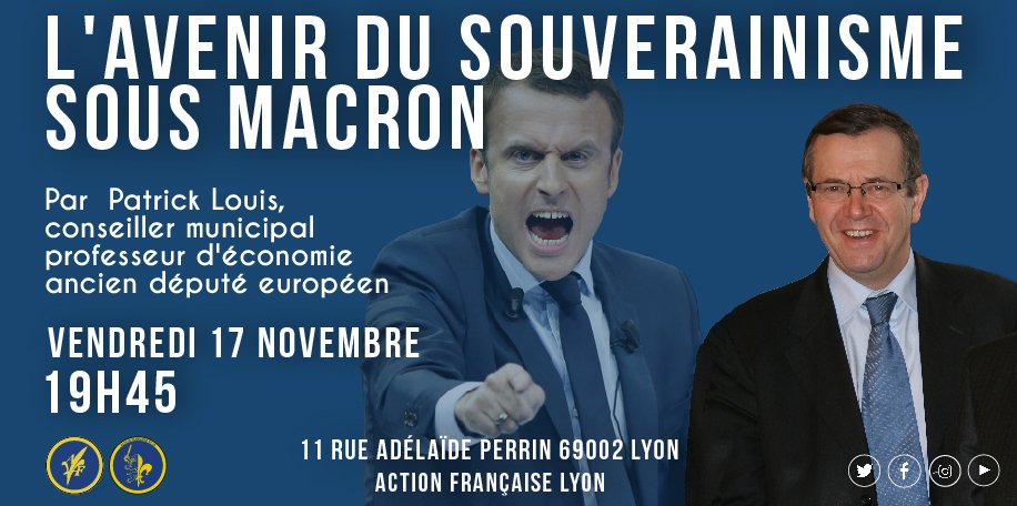 AF__Lyon's tweet photo. Venez écouter l'économiste et homme politique #PatrickLouis vendredi 17 novembre à 19h45 #Formation #AF #Lyon https://t.co/mXJZ4ilzBb