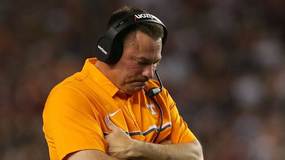 OutKickBets's tweet photo. BREAKING: Butch Jones has been officially fired as the head coach of the University of Tennessee. https://t.co/yv484UjZci