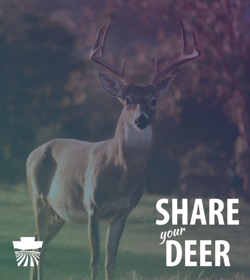 PAAgriculture's tweet photo. Have an extra tag this hunting season? Share the harvest! Every deer donated to Hunters Sharing the Harvest provides 200 meals to Pennsylvanians in need. All 67 PA counties participate, find a processor near you: https://t.co/3cbB3hw9Ch
#ShareDeer #PAHunters https://t.co/YHwH1jvF2a