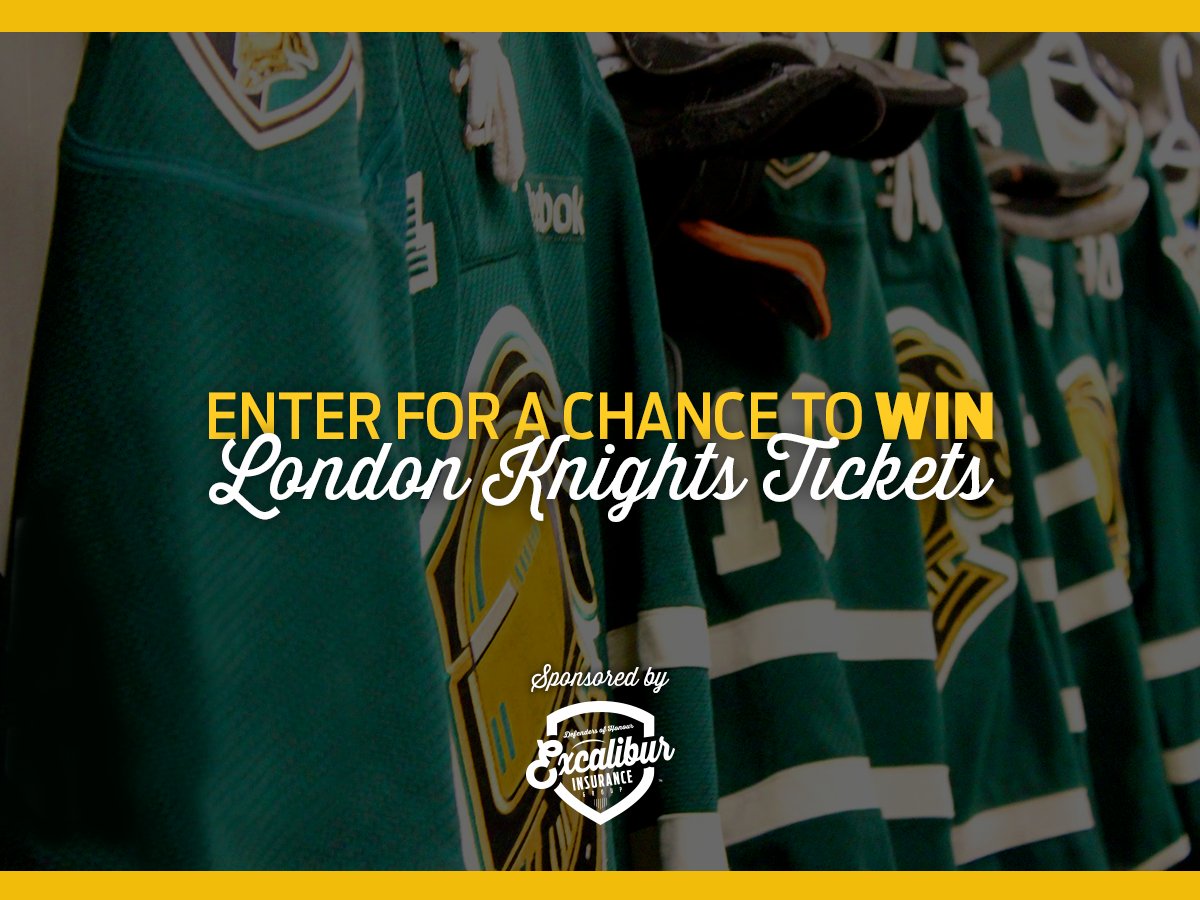 ExcaliburGroup's tweet image. FOLLOW &amp;amp; RETWEET for a chance to #win 2 Tickets to the @GoLondonKnights vs. Oshawa Generals game on December 1! Ontario only. Contest closes Nov. 22.