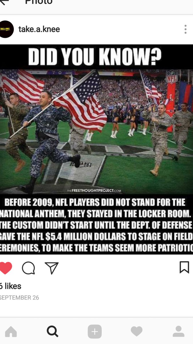 librajiminez's tweet image. Listen! #SupportOurATHLETES #SupportNFL #TakeAknee #SupportVeterans #BoycottFoxNews #BoycottPapaJohns #BoycottSuperBowl (for #NFL NOT $upporting #BlackAthletesMatter or #CivilRights) #STAYWOKEandMakeSense  #ImpeachTrumpAdministration