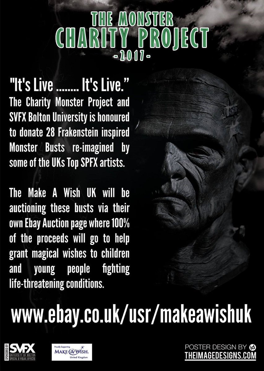 monsterproj's tweet photo. These busts were made by some of the UKs top SPFX make up artists grab an absolute bargain BID NOW PLEASE RETWEET @youngfrankldn @LifeofComics @BunnyGalore @GorePublishing @FreaktownComics @TheRickBaker @TheRealElvira all proceeds to @MakeAWishUK
https://t.co/8ES66QraIm https://t.co/zlZucZwO5n