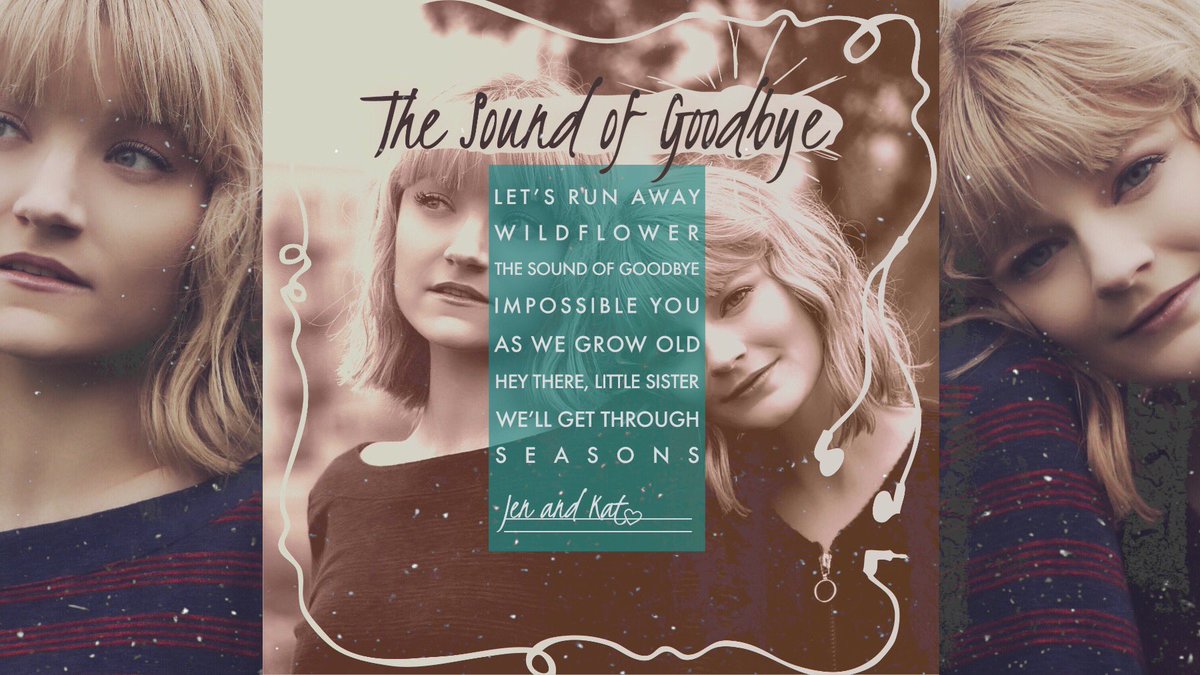 JenAndKatMusic's tweet photo. The official tracklist for our album!
✨Coming soon to iTunes, Google Play, Spotify, iHeartRadio, AmazonMP3, +
#TheSoundofGoodbye #JenAndKat https://t.co/OCUkTV4F41