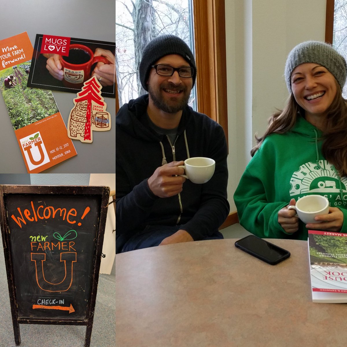 RtCountryside's tweet photo. #NewFarmerU coffee break with @BakersAcresCSA &amp; @mosesorganic  Thanks @Peace_Coffee for supporting beginning farmers! https://t.co/YRxq80zoW1