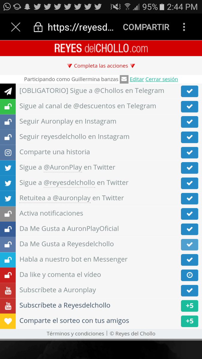 lucybeatle123's tweet photo. Hice todo Pero no me da el tilde en las dos ultimas @auronplay @reyesdelchollo https://t.co/fzhfTX3Zv2