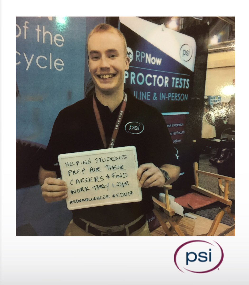 PSI_Education's tweet photo. Patrick from #psiEDU helps students prep for careers they love! Visit us at #OLCAccelerate & tell us how you are an #EDUinfluencer to win a Polaroid POP! Partner with PSI to transform learning https://t.co/S1iLOYko1k https://t.co/GN6fmwhmvy