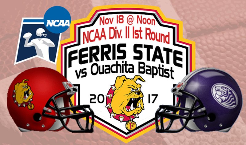ferrisathletics's tweet photo. BE THERE SATURDAY! NCAA Football Playoff game at Top Taggart Field! Bulldogs host Ouachita Baptist at 12 pm! https://t.co/TLmLdHvzoJ