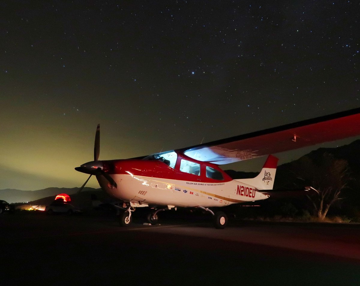 dave_on_arrival's tweet photo. Trying some night photography here at the #ltasummit. This plane flew around the world.
@livetheadvnture https://t.co/DfUauS8D68