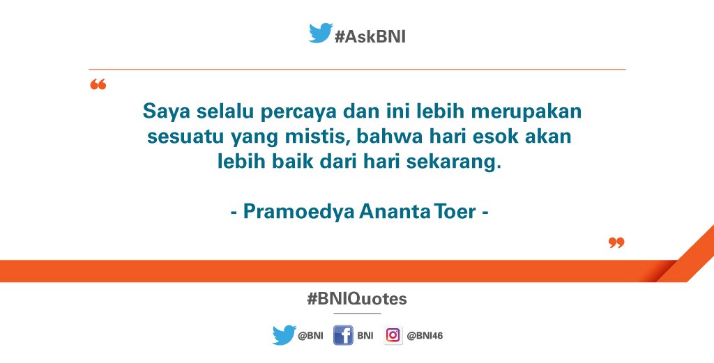 Selalu bersiap untuk hari baru yang lebih baik. Happy Monday! #BNIQuotes