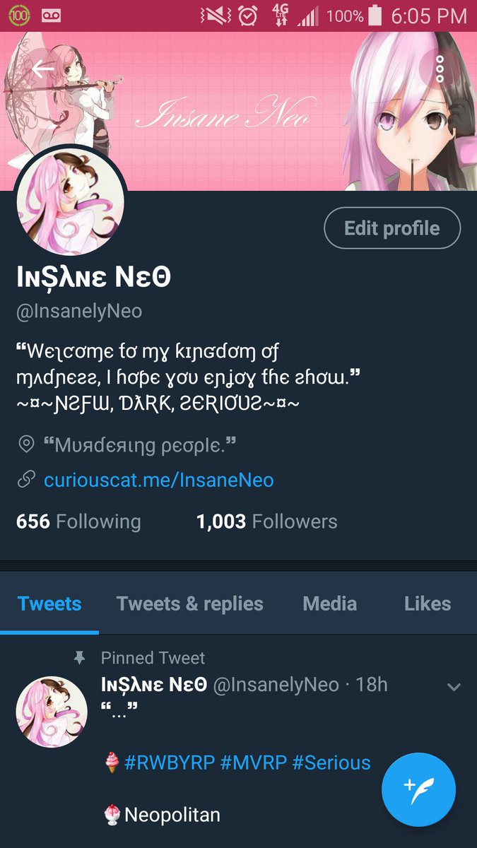 🍨Welp. I hit 1k followers. Thank you everyone who's helped me get here, it means a lot luvs! I'll be doing something special for it...

Even if I have no idea what I'm going to do.

At all.