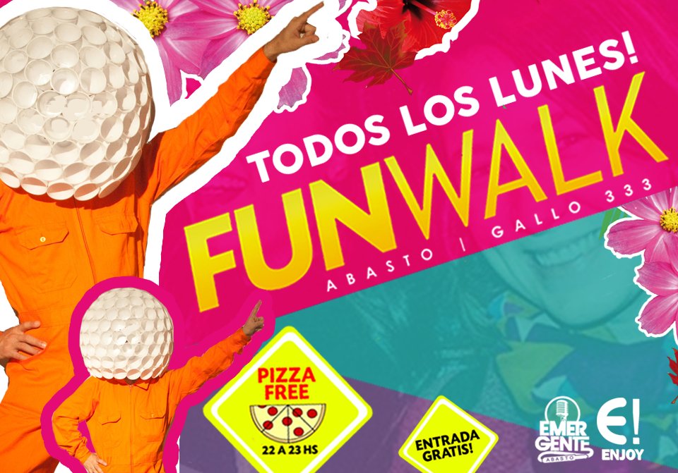 ¡Mañana como cada inicio de semana #AntiLunes en ElEmer! Entrada gratis y 🍕 pizza free de 22 a 23hs. Vení a empezar la semana con energía!