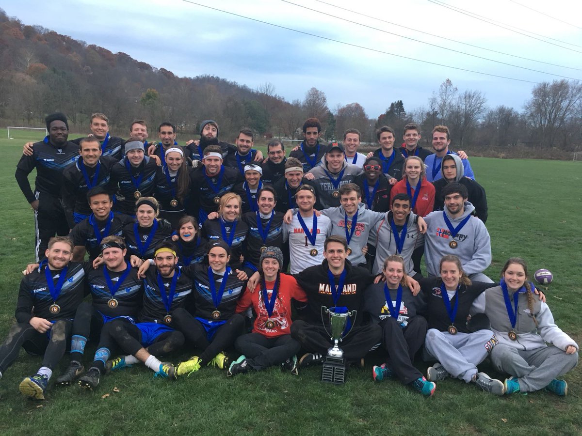 usquadball's tweet photo. Congratulations to @UMDQuidditch for winning the collegiate division and @NYCWarriors for winning the community division! #MARC2017 https://t.co/HyoCy7ASsq