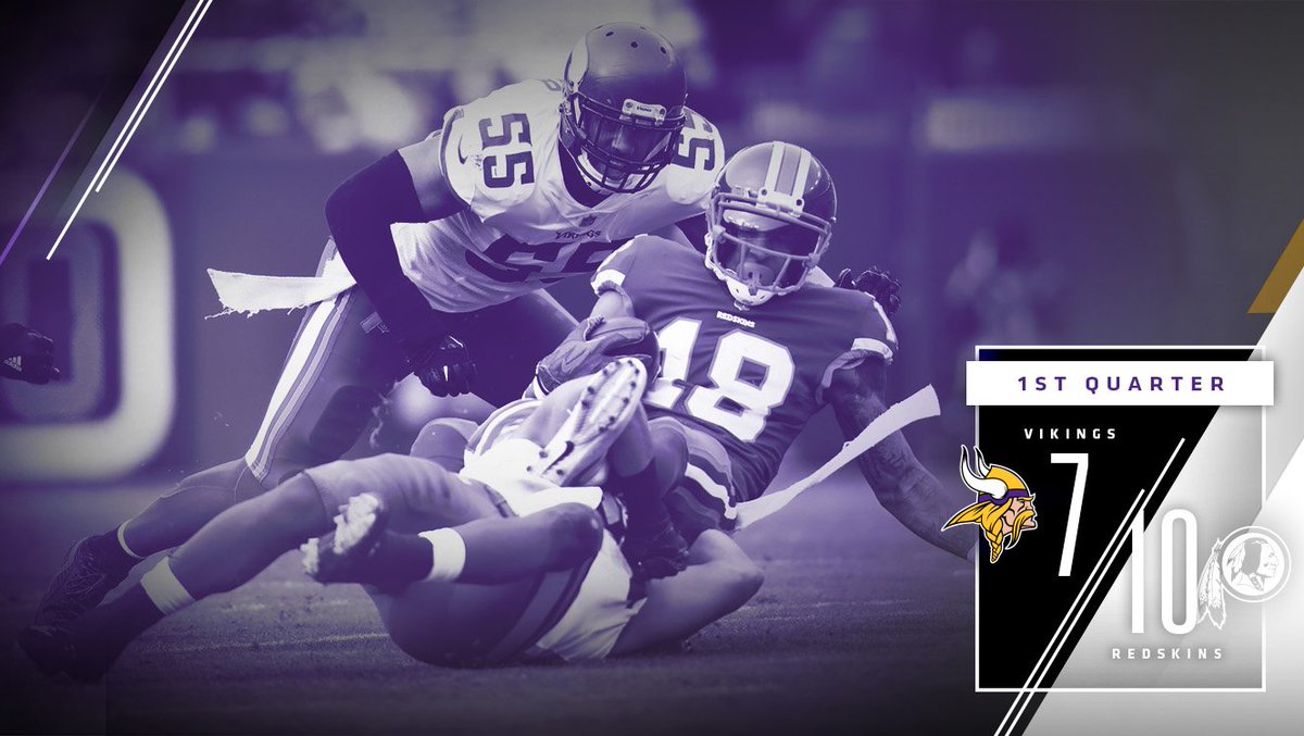 #Vikings trail by 3 at the end of the 1st. https://t.co/yryfp398Az