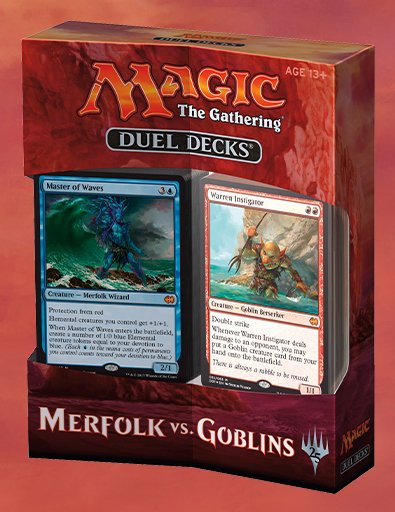 4HorsemenComics's tweet photo. Want to win #MTG's newest Duel Deck from #FourHorsemenComics? All you need to do is go to https://t.co/O8th53oHcw. A winner will be randomly chosen tomorrow at Noon. Are you on #TeamMerfolk or #TeamGoblin?! https://t.co/OboEBODXk7