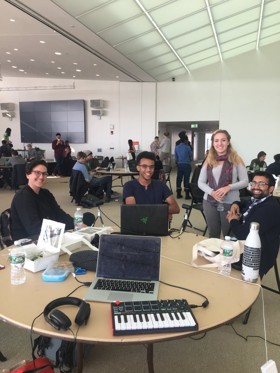 MITHackingArts's tweet image. Morning of the #hackingarts2017 hackathon hackers are hard at work exploring the arts