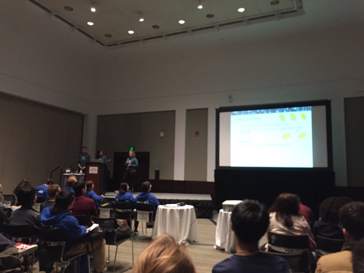 CLSBigem's tweet photo. Great Talk by @EPFL_iGEM see them@at their poster and talk to them@about their impressive project https://t.co/JNuUqdkCHk