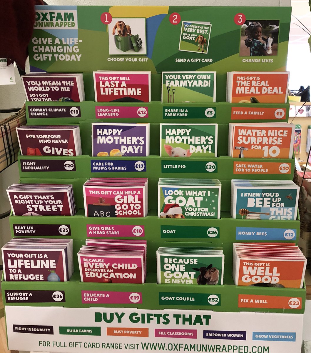 OxfamThornbury's tweet photo. This year buy gifts that - #FightInequality #BuildFarms #BustPoverty #FillClassrooms #EmpowerWomen #GrowVegetables - #GiveTheUnexpected https://t.co/xdRM3UryLO