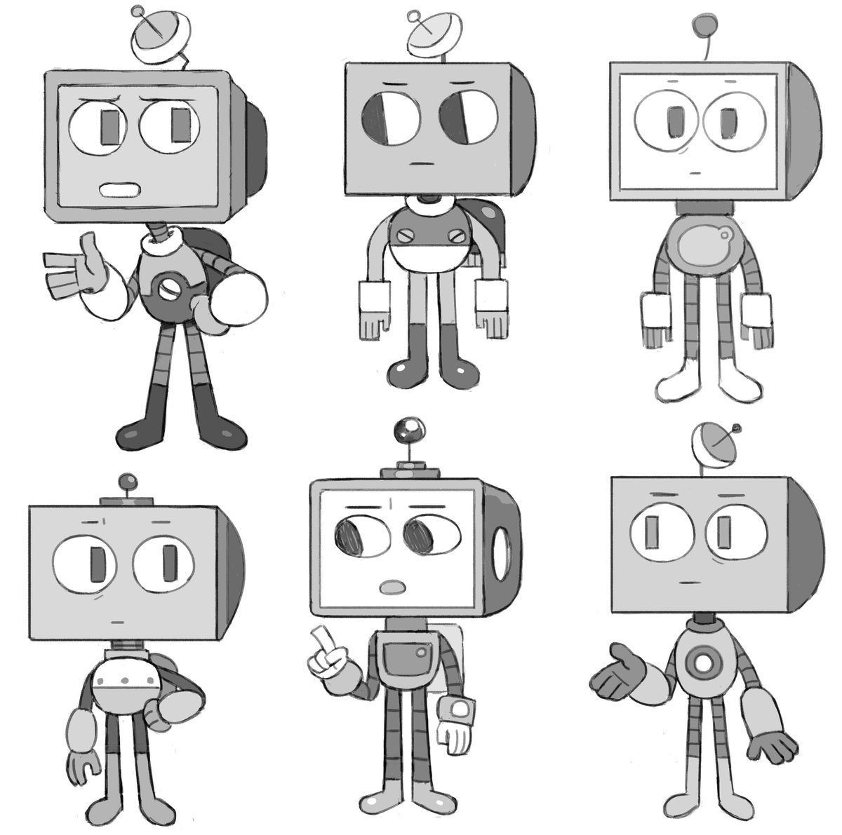 Some early designs for Diego and Orbot from the Nick short "Space mission: Danger" 