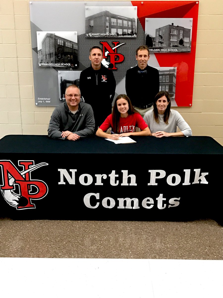 Big congrats to <a href="/NorthPolkXC/">NPXC</a> senior <a href="/AmeliaLesher/">Amelia Lesher</a> for signing a Division 1 LOI to run for <a href="/BradleyXCTrack/">BradleyXC-Track</a> last Thursday! Lesher will compete in women's XC.