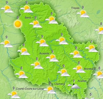 L Yonne Republicaine Bonjour A Tous Davantage De Soleil Dans L Yonne En Ce Lundi Mais Des Temperatures Assez Fraiches De 4 A 9 C Bonne Fete Aux Brice Notre