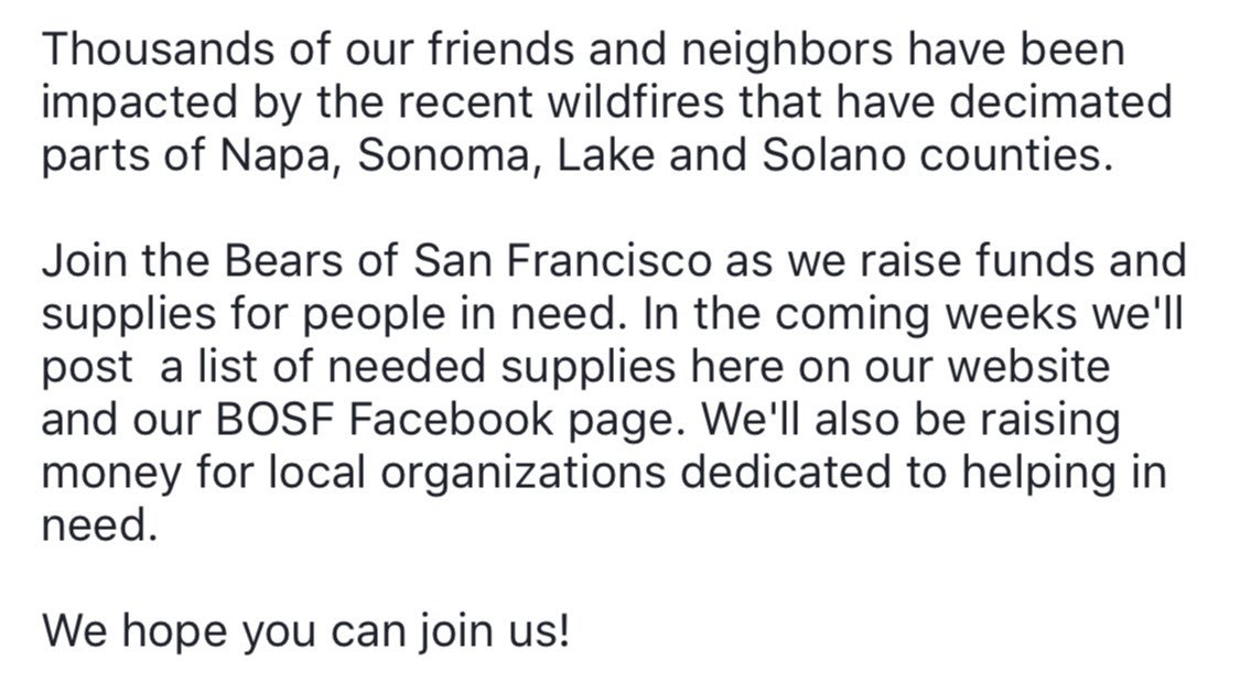 BearsofSF's tweet photo. Come and join us today🐻 https://t.co/O01VVwOlw5