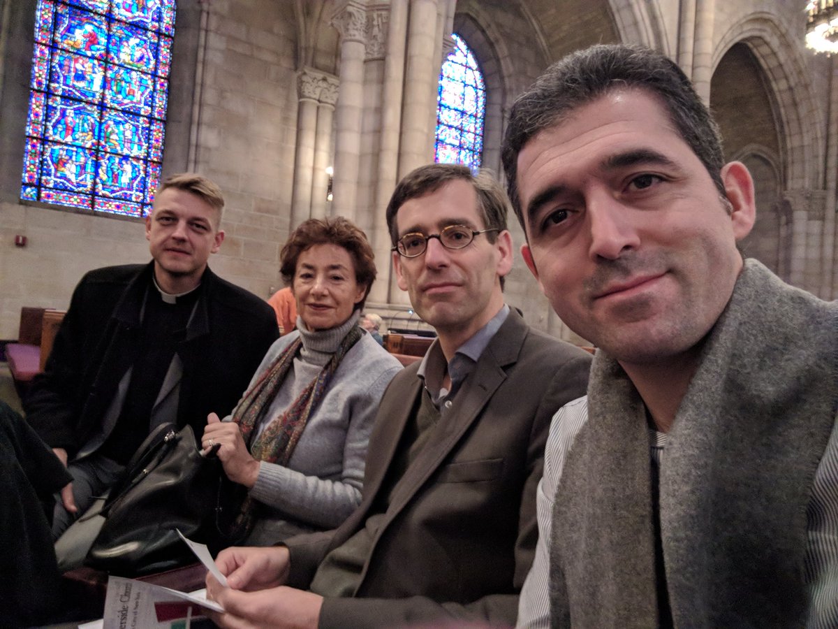 House_of_One_DE's tweet photo. The heritage of Martin Luther Kings connects. 
This morning we were at the famous @RiversideNYC church and have met Rev. Michael Livingston, Rev. Rachel Johnson and the community. https://t.co/7KLkLnDUnG