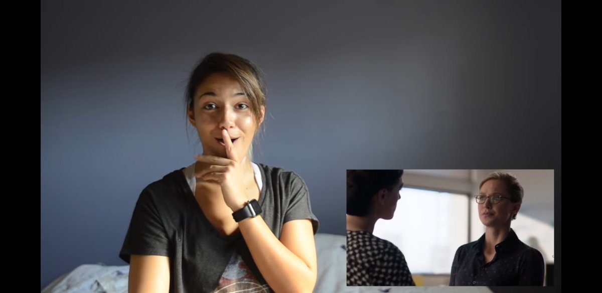 LexiKralik19's tweet photo. Watching @SofiaRojasOne7 reaction video to Supergirl 3x02 😂

Lena: "This is unacceptable behavior for an employee"

Sofia and everyone watching: https://t.co/N9FTN2IUnt