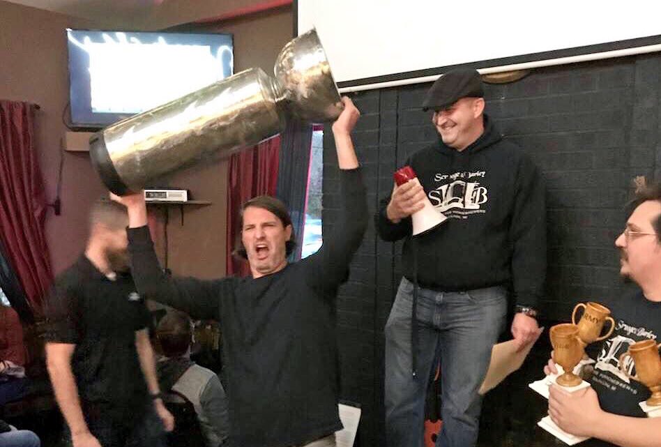BruRoomBeer's tweet photo. “Sunshine in a Bag” took 1st for the Homebrew portion of the Scrooge and Barley/Witch’s Hat Battle of the Brews. #bru #beerland #homebrew https://t.co/d3ztlTCYmJ