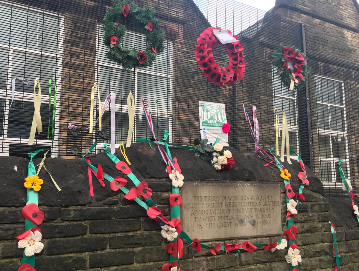 BlueLineSheff's tweet image. Hundreds paint #Sheffield War Memorial trees in #WW1PaintOff event on Western Road #SaveSheffTrees bluelinenews.jusweb.co.uk/hundreds-paint…