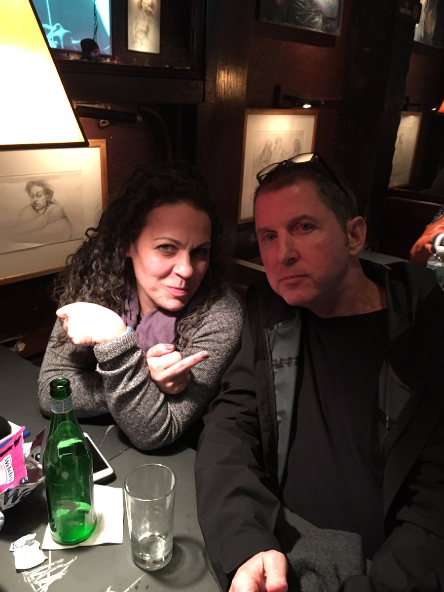 On of those rarest sightings <a href="/kevinbrennan666/">Kevin Brennan - GREAT COMIC</a>  and Liz <a href="/NYCComedyCellar/">NOT affiliated with the world famous comedy cellar</a> sitting beside each other...voluntarily.