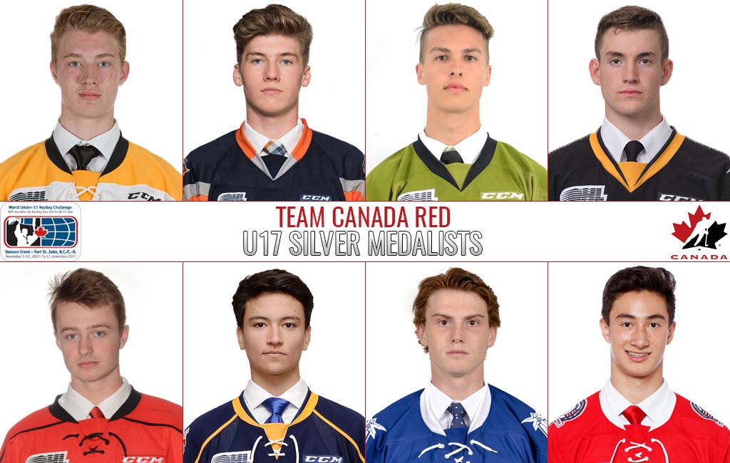 OHLHockey's tweet photo. #CANRed are #WorldU17 silver medalists!
Congrats to #OHL rookies Brand, Cavallin, Coe, Kammerer, Russell, Suzuki, Washkurak, Wong.
DETAILS: https://t.co/TWvLHX7J1g https://t.co/5PXfaVc66h