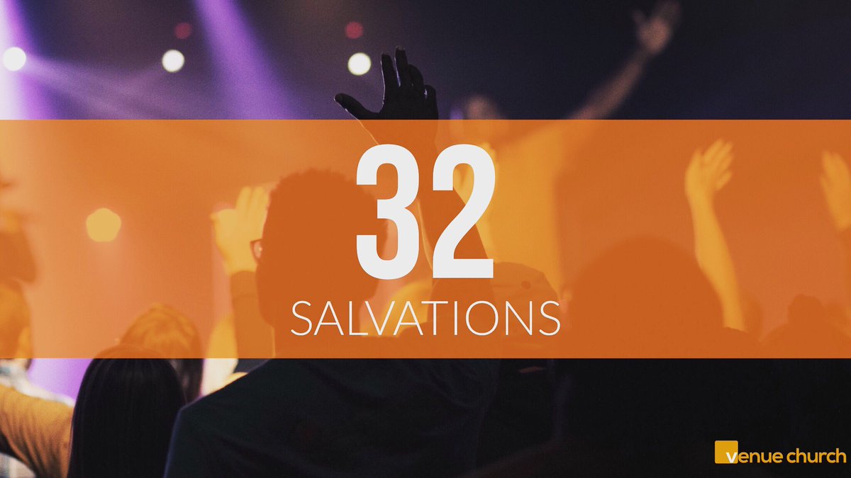 Thank you Jesus!

Want an incredible day! Let’s celebrate the 32 Salvations that took place today!

#VenueChurch
