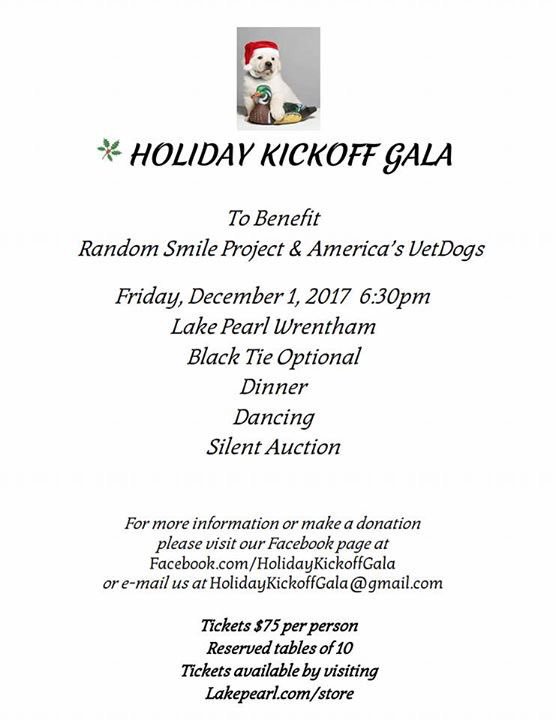 RandomSmileProj's tweet photo. Holiday Gala December 1st. Come out and bring your friends. Get your shopping started early. ‘‘Tis the Season 🌲🍽🎁 #randomsmile https://t.co/pVGTXIrYF5