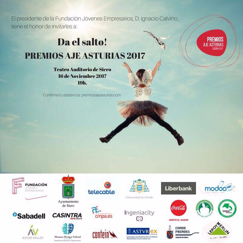 CondePrendes's tweet photo. En Conde Prendes nos gusta apoyar a los jóvenes que como nosotros luchan día a día por desarrollar sueños que poco a poco se harán realidad. Por ello patrocinamos los premios @AJEASTURIAS 2017 #condeprendes #aje #ajeasturias https://t.co/kOhc3ZCrKK