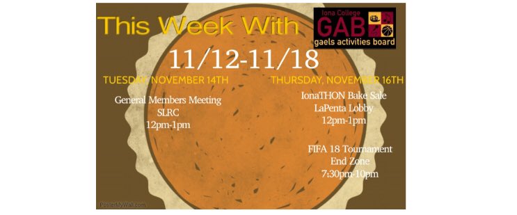 GaelsActivities's tweet photo. Here's what's happening this upcoming week! https://t.co/ATXMW99R7I