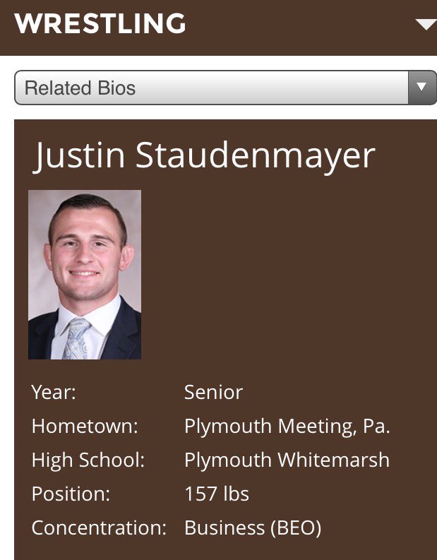 BrownU_Wrestle's tweet photo. 💥💥Justin Staudenmayer wins to advance to the #BearCatOpen finals tonight! #Rhode2CLE 🐻💪💥💥 https://t.co/1QvxDpLy3e