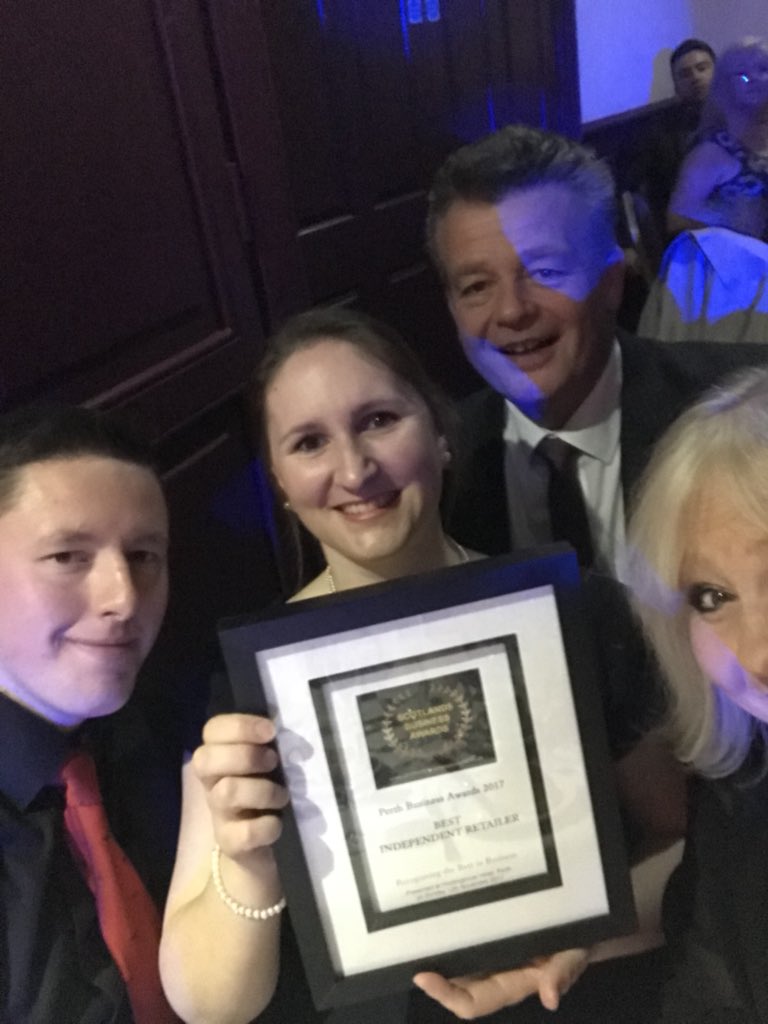 We’ve just won Best Independent Retailer in #Perth & #Kinross at #scotlandsbusinessawards A huge thank you to our team .. it’s gonna be a great Staff Party 2nd Dec 🍾🥂🍾