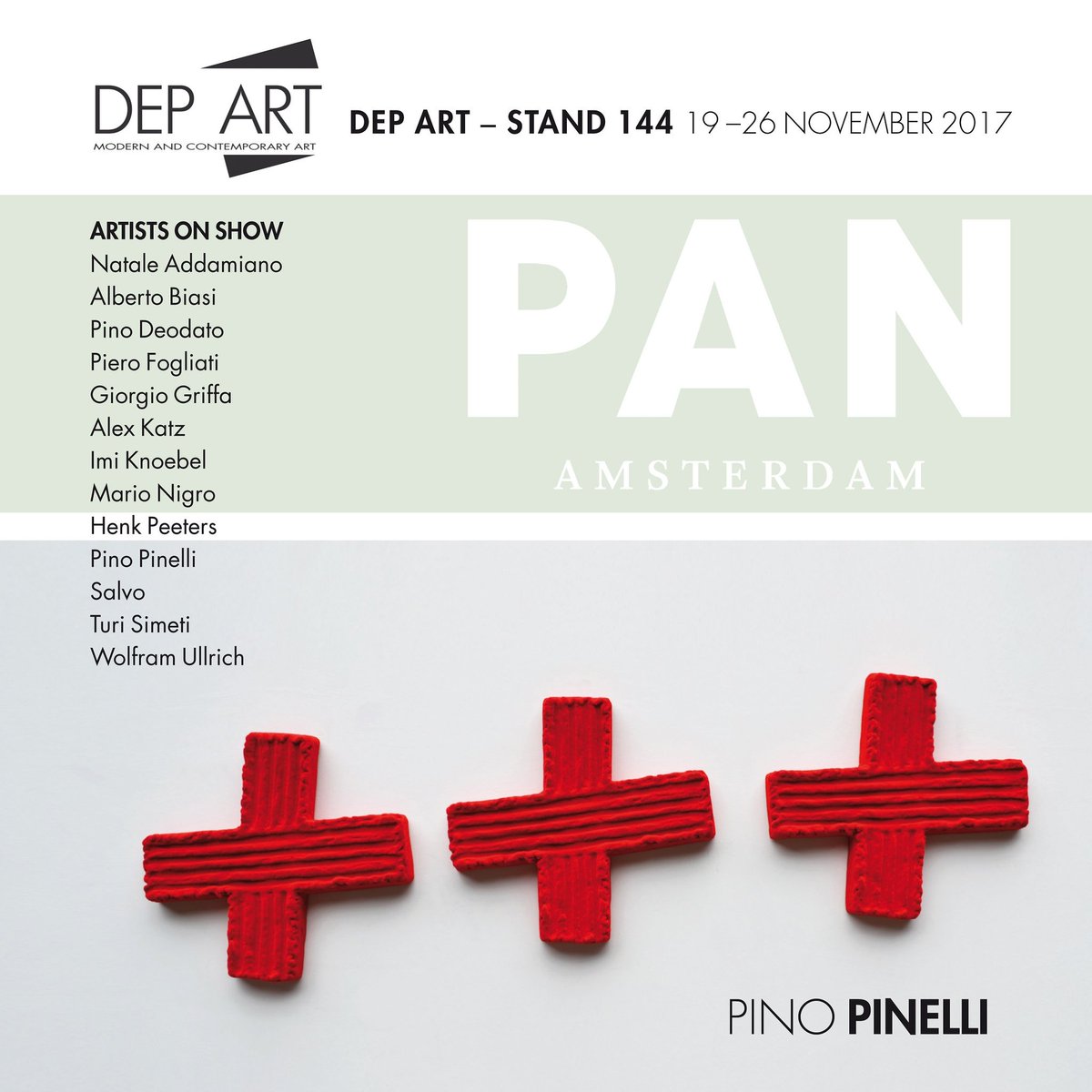 DepArtGallery's tweet photo. Next fair: PAN AMSTERDAM, from 19 to 26 November 2017
Dep Art Gallery stand 144
#turisimeti #albertobiasi #pinopinelli #pan2017 #2017pan https://t.co/5niMGeL2Go