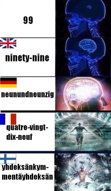 ninety-nine #languageLearning #Finnish #French #Ferman #English don't let your brain burst 😱😱