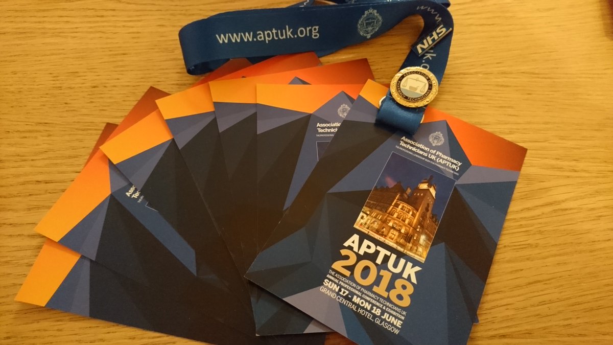 PamBahia1's tweet photo. #PharmacyTechnicians &amp; #PTPTs The annual @APTUK1 conference 
will be in #Glasgow 17th &amp; 18th June 2018! Add the dates into your diaries 
Hope to see many of you there! ☺️
#APTUK18 https://t.co/bMFqEhZcR2